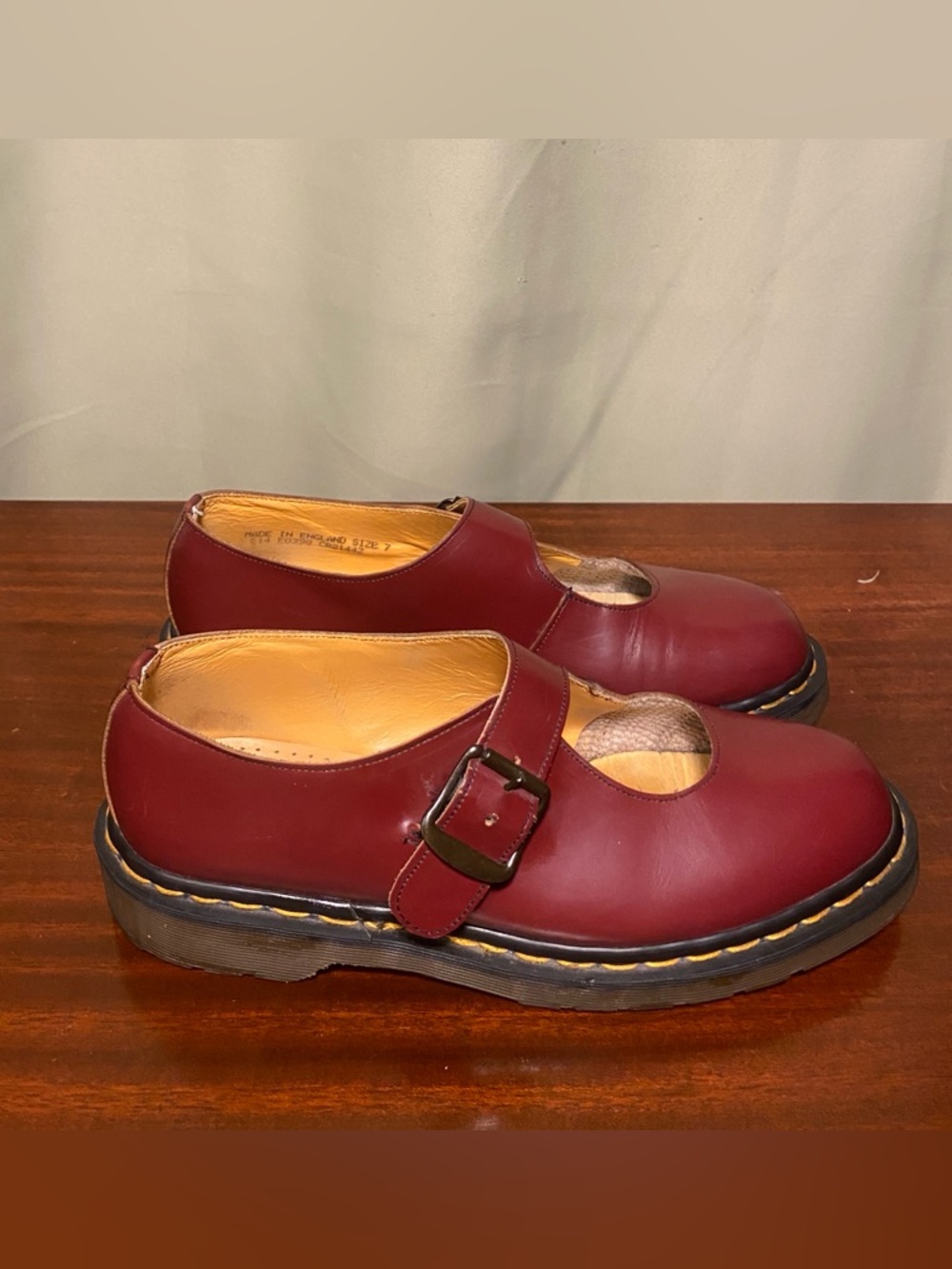 Mary Jane Dr. Martens  Red Vintage 90s /Y2K Docs Made in England Women’s 7 - Picture 5 of 10